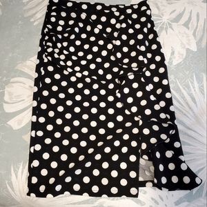 Black & white polka skirt